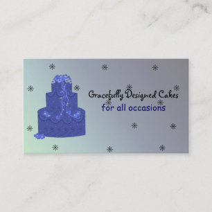 Royal Blue Designer Cake Visitekaartje