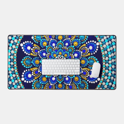 Royal Blue Desk Mat (Keyboard & Muis)