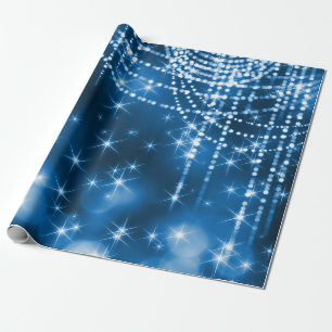 Royal blue diamant luxe BIRTHDAY WEDDING WRAP Cadeaupapier