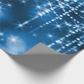 Royal blue diamant luxe BIRTHDAY WEDDING WRAP Cadeaupapier (Hoek)