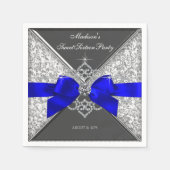 Royal Blue Diamond Bow Servet (Voorkant)