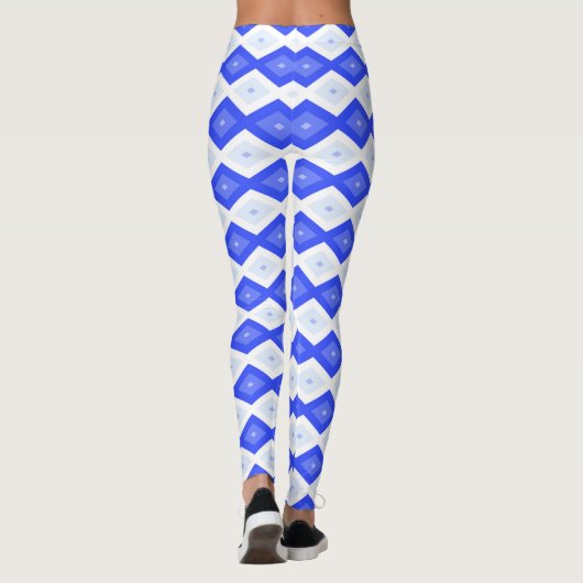 Royal blue diamond pattern leggings (Achterkant)