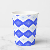 Royal blue diamond pattern papieren bekers (Achterkant)