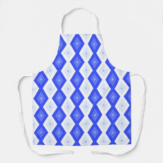 Royal blue diamond pattern schort (Voorkant)