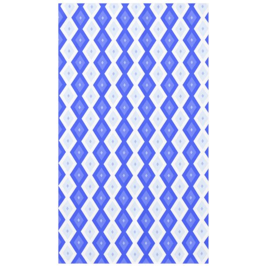 Royal blue diamond pattern tafelkleed (Voorkant)