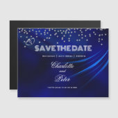 Royal Blue Diamonds harten sparenThe Date Magnetic (Voorkant / Achterkant)