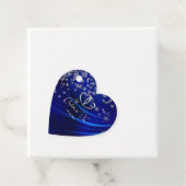 Royal Blue Diamonds Hearts Stars Wedding Bedankjes Labels (In situ)