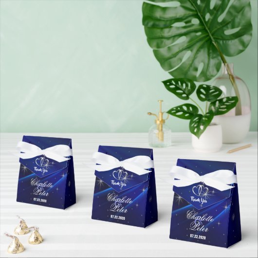 Royal Blue Diamonds/Hearts Wedding Favor Boxes Bedankdoosjes (Meervoudige)