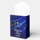 Royal Blue Diamonds/Hearts Wedding Favor Boxes Bedankdoosjes (Geopend)