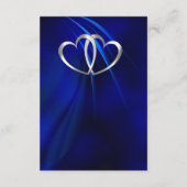 Royal Blue, Diamonds & Hearts Wedding Informatiekaartje (Achterkant)