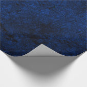 Royal Blue Distress Gothic Damask Wrapping Paper Cadeaupapier (Hoek)