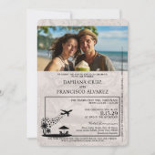 Royal Blue Dominicaanse Republiek Paspoort Wedding Kaart (Voorkant)