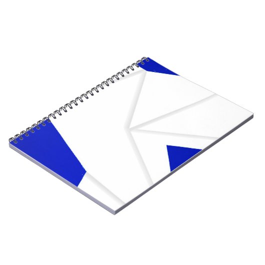 ROYAL BLUE DOVE ORIGAMI FEATHER NOTITIEBOEK (Linkerzijde)