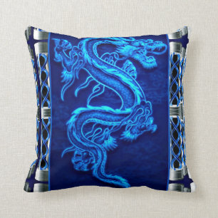 Royal Blue Dragon Kussen