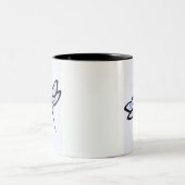 Royal Blue Dragonfly Tweekleurige Koffiemok (Center)