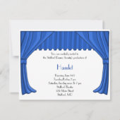 Royal Blue Drama en theateruitnodiging Kaart (Voorkant)