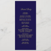 Royal Blue dubbele zijprogrammakaart Programmakaart (Achterkant)