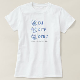 Royal Blue Eat. Slaap. Chorus. T-shirt