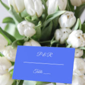 Royal Blue Eenvoudig gestileerd script bruiloft Plaatskaartje