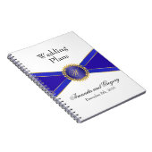 Royal Blue Elegance Monogram Notitieboek (Rechterzijde)