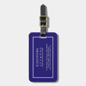 Royal Blue Elegant Bagagelabel (Voorkant verticaal)