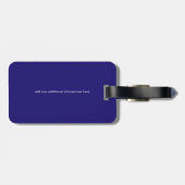 Royal Blue Elegant Bagagelabel (Achterkant horizontaal)