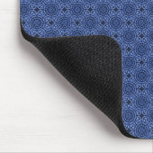Royal Blue Elegant Circles Mousepad Muismat (Hoek)