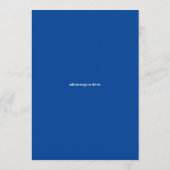Royal Blue Elegant Eenvoudig Paasei Brunch Diner Menu (Achterkant)