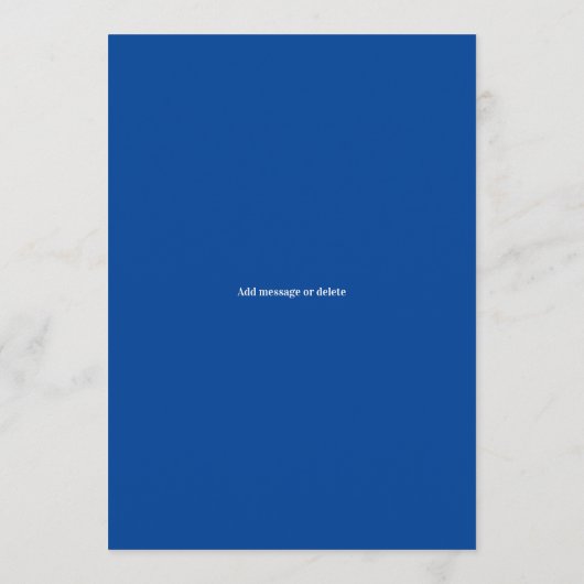 Royal Blue Elegant Eenvoudig Paasei Brunch Diner Menu (Achterkant)