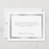 Royal Blue Elegant Floral Quinceanera Bedankkaart (Achterkant)