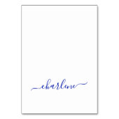 Royal Blue Elegant Handtekening Naam Plaats Kaarte Kaart (Voorkant)
