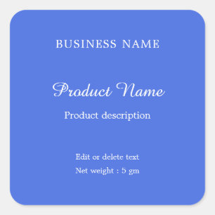 Royal Blue Elegant Modern Minimum Product Label