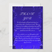 Royal Blue Elegant Wedding Bedankt (Voorkant)
