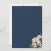 Royal Blue Elegant Wedding Invitation Kaart (Achterkant)