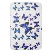 Royal Blue Elegant Whimsical Butterflies Badmat (Voorkant Verticaal)
