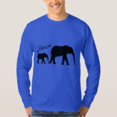 Royal Blue Elephant Love Down Syndroeness T-shirt (Voorkant)