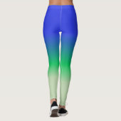 Royal Blue Emerald Sage Green Ombre Leggings (Achterkant)