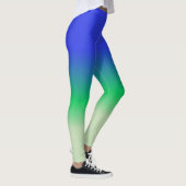 Royal Blue Emerald Sage Green Ombre Leggings (Rechts)