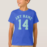 Royal Blue en Aquamarine Kinder | Sport Jersey T-shirt<br><div class="desc">Royal Blue en Aquamarine Kinder | Sport Jersey Design Kinder Jersey T-Shirt</div>