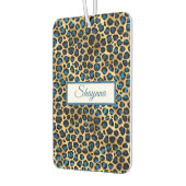 Royal Blue en Black Leopard Spots on Gold Luchtverfrisser (Links)