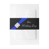 Royal Blue en Black Uitnodigingen Wikkel (Voorkant Voorbeeld)