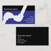 Royal blue en black visitekaartje-pruimen visitekaartje (Voorkant / Achterkant)