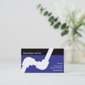 Royal blue en black visitekaartje-pruimen visitekaartje (Staand voorkant)