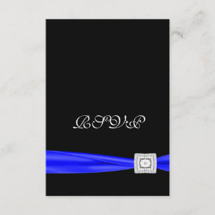 Royal Blue en BlackRSVP RSVP Kaartje