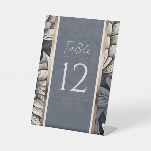 Royal Blue en Champagne White Reclamebord Met Voetstuk (Voorkant)