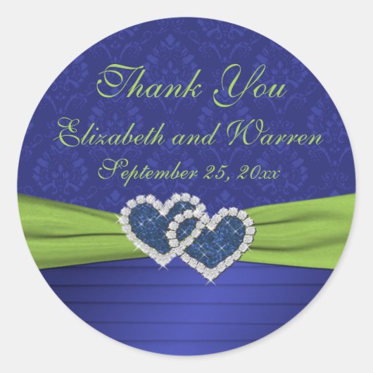 Royal Blue en Chartreuse 3" ronde Sticker (Voorkant)