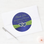 Royal Blue en Chartreuse 3" ronde Sticker (Envelop)