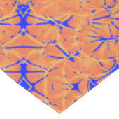 Royal Blue en Citrus Oranje tropisch ontwerp Tafelkleed (Gekanteld)