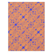 Royal Blue en Citrus Oranje tropisch ontwerp Tafelkleed (Voorkant)