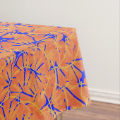 Royal Blue en Citrus Oranje tropisch ontwerp Tafelkleed (Voorbeeld)